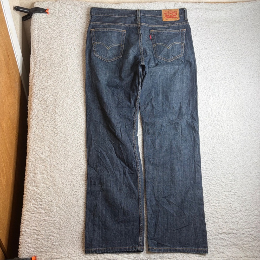 Levis 569 Loose Straight Leg Jeans Mens 34x34 (36x34) Indigo Denim Cotton Baggy